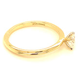 (LD) Anillo con diamante de laboratorio en oro amarillo 14KT D-0.50CT