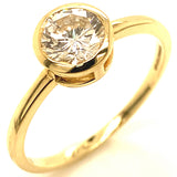 (LD) Anillo con diamante de laboratorio en oro amarillo 14KT D-1.03CT