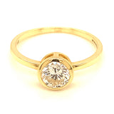 (LD) Anillo con diamante de laboratorio en oro amarillo 14KT D-1.03CT
