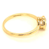(LD) Anillo con diamante de laboratorio en oro amarillo 14KT D-1.03CT