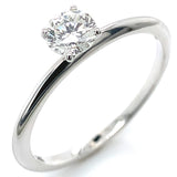 (LD) Anillo con diamante de laboratorio en oro blanco 14KT D-0.50CT