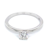 (LD) Anillo con diamante de laboratorio en oro blanco 14KT D-0.50CT
