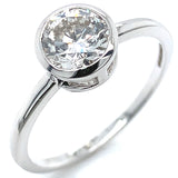 (LD) Anillo con diamante de laboratorio en oro blanco 14KT D-1.13CT