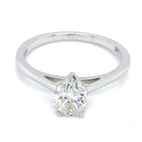 (LD) Anillo con diamante de laboratorio en oro blanco 14KT D-1.00CT