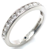 (LD) Banda con diamantes de laboratorio en oro blanco 14KT D-0.45CT
