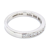 (LD) Banda con diamantes de laboratorio en oro blanco 14KT D-0.45CT