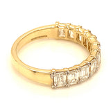 (LD) Banda con diamantes de laboratorio en oro amarillo 14KT D-2.02CT