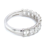 (LD) Banda con diamantes de laboratorio en oro blanco 14KT D-2.02CT