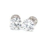 (LD) Aretes con diamantes de laboratorio en oro blanco 14KT. D-4.01CT