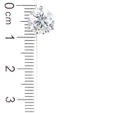 (LD) Aretes con diamantes de laboratorio en oro blanco 14KT. D-4.01CT