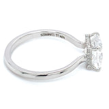 (LD) Anillo con diamante de laboratorio en oro blanco 14KT D-2.10CT