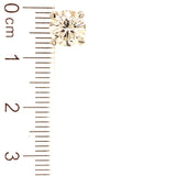 (LD) Aretes con diamantes de laboratorio en oro amarillo 14KT. D-2.61CT