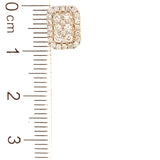 (LD) Aretes con diamantes de laboratorio en oro amarillo 14KT. D-0.68Cts.