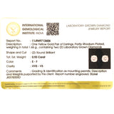 (LD) Aretes con diamantes de laboratorio en oro amarillo 14KT. D-0.93CT