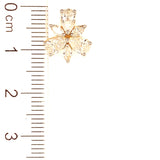 (LD) Aretes con diamantes de laboratorio en oro amarillo 14KT. D-1.84Cts.