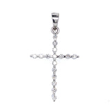 (LD) Dije con diamantes de laboratorio en oro blanco 14KT. D-0.35Cts.