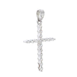(LD) Dije con diamantes de laboratorio en oro blanco 14KT. D-0.35Cts.