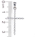 (LD) Dije con diamantes de laboratorio en oro blanco 14KT. D-0.35Cts.