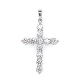 (LD) Dije con diamantes de laboratorio en oro blanco 14KT. D-1.48Cts.