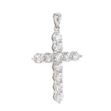 (LD) Dije con diamantes de laboratorio en oro blanco 14KT. D-1.48Cts.