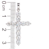 (LD) Dije con diamantes de laboratorio en oro blanco 14KT. D-1.48Cts.