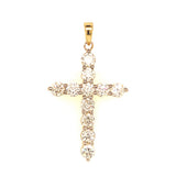 (LD) Dije con diamantes de laboratorio en oro amarillo 14KT. D-1.48Cts.