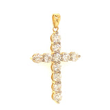 (LD) Dije con diamantes de laboratorio en oro amarillo 14KT. D-1.48Cts.