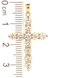 (LD) Dije con diamantes de laboratorio en oro amarillo 14KT. D-1.48Cts.