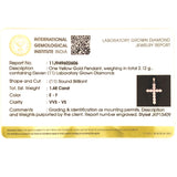 (LD) Dije con diamantes de laboratorio en oro amarillo 14KT. D-1.48Cts.