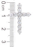 (LD) Dije con diamantes de laboratorio en oro blanco 14KT. D-1.03Cts.