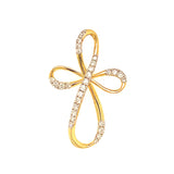 (LD) Dije con diamantes de laboratorio en oro amarillo 14KT. D-0.22Cts.
