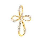 (LD) Dije con diamantes de laboratorio en oro amarillo 14KT. D-0.22Cts.