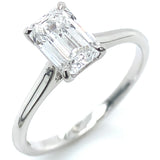 (LD) Anillo con diamante de laboratorio en oro blanco 14KT D-1.06CT