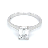 (LD) Anillo con diamante de laboratorio en oro blanco 14KT D-1.06CT