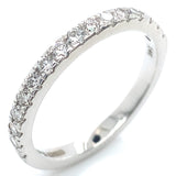 (LD) Banda con diamantes de laboratorio en oro blanco 14KT D-0.45CT