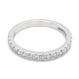 (LD) Banda con diamantes de laboratorio en oro blanco 14KT D-0.45CT