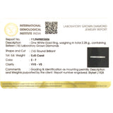 (LD) Banda con diamantes de laboratorio en oro blanco 14KT D-0.45CT
