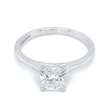 (LD) Anillo con diamante de laboratorio en oro blanco 14KT D-1.00CT