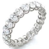 (LD) Banda con diamantes de laboratorio en oro blanco 14KT D-1.62CT