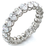 (LD) Banda con diamantes de laboratorio en oro blanco 14KT D-1.62CT