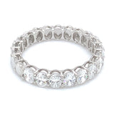 (LD) Banda con diamantes de laboratorio en oro blanco 14KT D-1.62CT