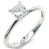 (LD) Anillo con diamante de laboratorio en oro blanco 14KT D-0.70CT
