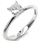 (LD) Anillo con diamante de laboratorio en oro blanco 14KT D-0.70CT