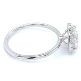 (LD) Anillo con diamantes de laboratorio en oro blanco 14KT D-1.70CT