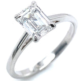 (LD) Anillo con diamante de laboratorio en oro blanco 14kt. D-1.10CTS.