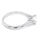 (LD) Anillo con diamante de laboratorio en oro blanco 14KT D-1.04CT