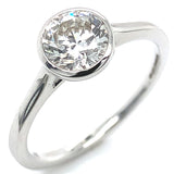 (LD) Anillo con diamante de laboratorio en oro blanco 14KT D-1.20CT