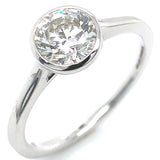(LD) Anillo con diamante de laboratorio en oro blanco 14KT D-1.20CT