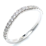 (LD) Set de anillos con diamantes de laboratorio en oro blanco 14KT.