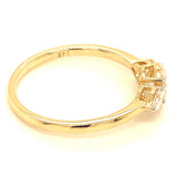 (LD) Anillo con diamantes de laboratorio en oro amarillo 14KT D-0.80CT
